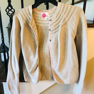Girls Tan/Gold Mini Boden Cardigan Size 11-12